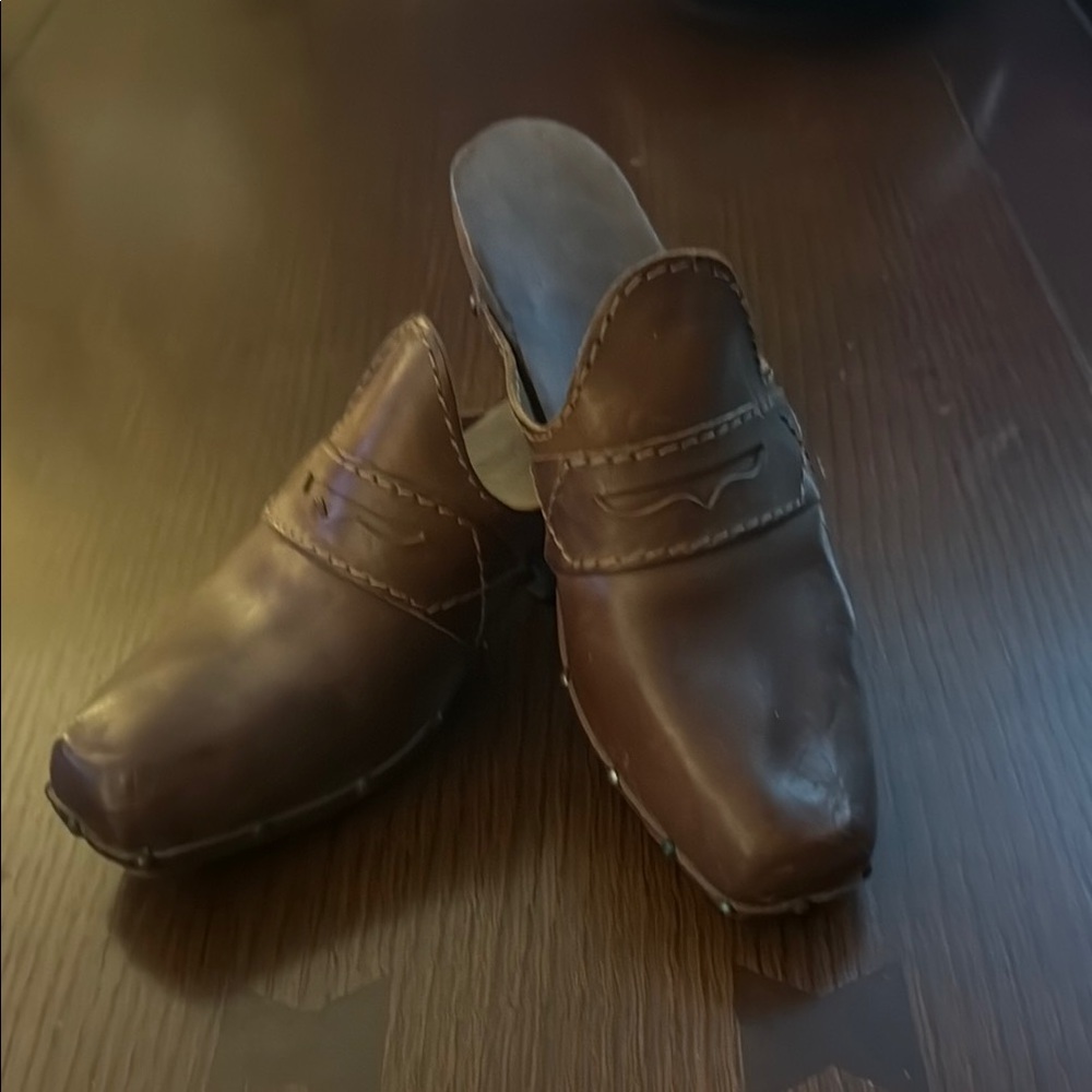 Leather clog Made in Italy